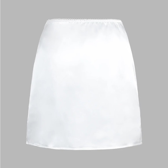 Commense Lace Trim Satin Skirt Set - Picture 6 of 9